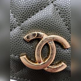 chanel 22K новинка, двойная цепочка WOC, камень «икра», отделка п