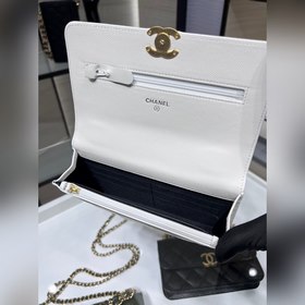 chanel 22K новинка, двойная цепочка WOC, камень «икра», отделка п