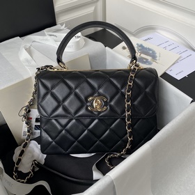chanel Trendy 24C AS92236 CC с ручкой. Классическая ромбовидная т