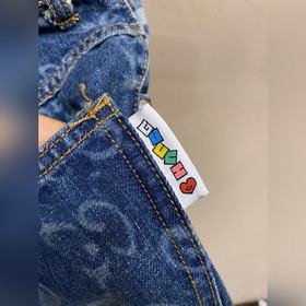 Gucci, GU жидкие джинсовые шорты сердечком Оригинал, цена 600, те