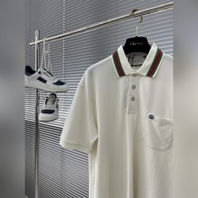 GUCCI 2024SS Полувольный рубашка-поло  50-ниточная двойная чесан