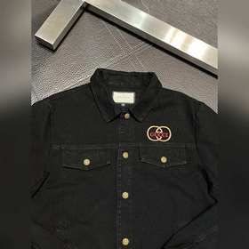 Эксклюзивная джинсовая куртка Gucci с отложным воротником, изгото