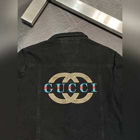 Эксклюзивная джинсовая куртка Gucci с отложным воротником, изгото