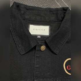 Эксклюзивная джинсовая куртка Gucci с отложным воротником, изгото