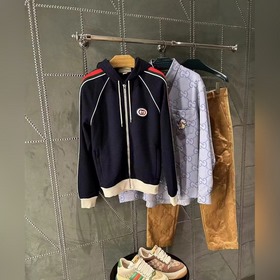 Одежда  GUCCI/Gucci 2024 Новый комплект мужской курткиз трикотаж