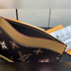 【LV】 M83348 Кофейный кожаный кошелек с граффили, новая модель сез