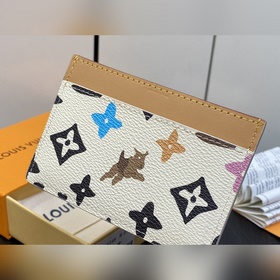 【LV】 M83348 Бежевый кожаный кошелек с граффиликом из новой коллек