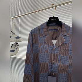 -LV 24ss весенне-летняя рубашка-пижама с длинными рукавамиз шелка