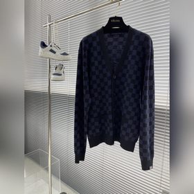 Новый кардиган LV 24ss из тонкого шерстяного трикотажа имеет непр
