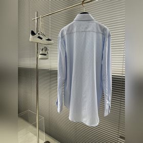 Новая длиннорукавная рубашка LV 24ss выполнена из блестящего хлоп