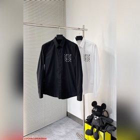 D550 LV Louis Vuitton Рубашка с двойным слоем и буквенным принтом