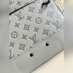 LV [Эксклюзивные фотографии M46105] Серия серых кожаных рюкзаков