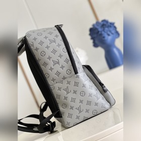 LV [Эксклюзивные фотографии M46105] Серия серых кожаных рюкзаков