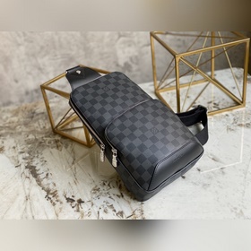 LV N41719 Черная сумка через плечо из серии Avenue. Эта сумка из