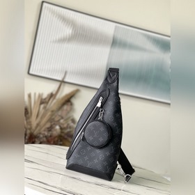 LV M30936 Черная сумка через плечо Duo из ткани Monogram и кожи T