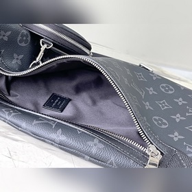LV M30936 Черная сумка через плечо Duo из ткани Monogram и кожи T