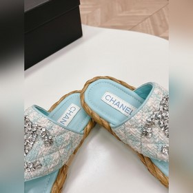 CHANEL 2024 Новая коллекция сандалий и тапочек Классическая сери