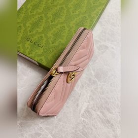 Новинка GUCCI — длинный кожаный кошелек GG Marmont с застежкой-мо