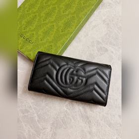 Новинка GUCCI — длинный кожаный кошелек GG Marmont, изготовленный