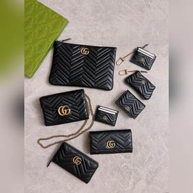 Новинка GUCCI — длинный кожаный кошелек GG Marmont, изготовленный