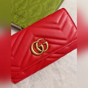 Новейший кожаный кошелек GUCCI GG Marmont из стеганой кожи с выши