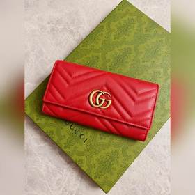 Новейший кожаный кошелек GUCCI GG Marmont из стеганой кожи с выши