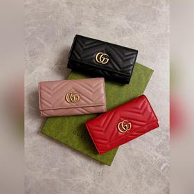 Новейший кожаный кошелек GUCCI GG Marmont из стеганой кожи с выши