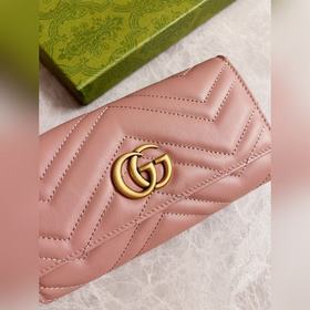 Новейший кожаный кошелек GUCCI GG Marmont из стеганой кожи с выши