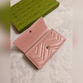 Новейший кожаный кошелек GUCCI GG Marmont из стеганой кожи с выши