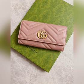 Новейший кожаный кошелек GUCCI GG Marmont из стеганой кожи с выши