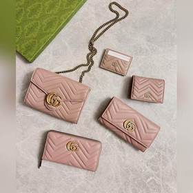Новейший кожаный кошелек GUCCI GG Marmont из стеганой кожи с выши