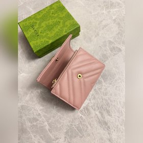 Официальный сайт GUCCI ~ Кожаный кошелек с двойным G из металла ц