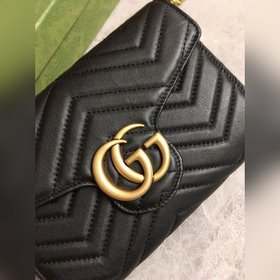 Оригинальная продукция GUCCI! Мини-сумка GG Marmont с цепочкой им