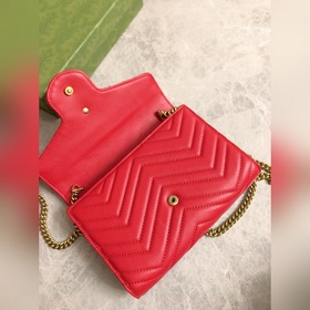 Оригинальная продукция GUCCI! Мини-сумка GG Marmont с цепочкой им