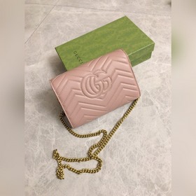 Оригинальная продукция GUCCI! Мини-сумка GG Marmont с цепочкой им