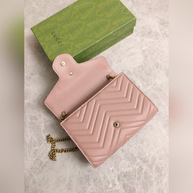 Оригинальная продукция GUCCI! Мини-сумка GG Marmont с цепочкой им