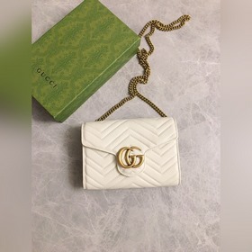 Оригинальная продукция GUCCI! Мини-сумка GG Marmont с цепочкой им