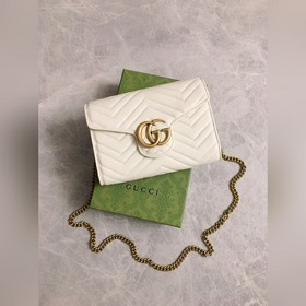 Оригинальная продукция GUCCI! Мини-сумка GG Marmont с цепочкой им