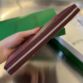 Мужской кожаный кошелек с крупной сеткой #Bv 649607 Изготовлен и
