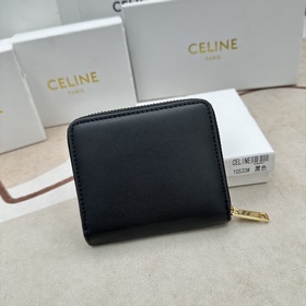 TRIOMPHE CUIR Компактный кошелек на молнии. Гладкая телячья кожа,
