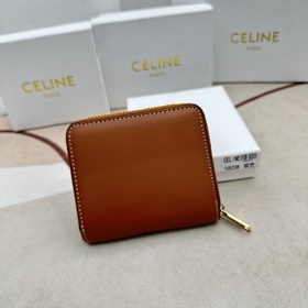 TRIOMPHE CUIR Компактный кошелек на молнии. Гладкая телячья кожа,