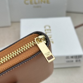 TRIOMPHE CUIR Компактный кошелек на молнии. Гладкая телячья кожа,