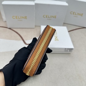 TRIOMPHE CUIR Компактный кошелек на молнии. Гладкая телячья кожа,