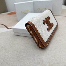 TRIOMPHE CUIR Кошелек с большой молнией, ткань и натуральная теля