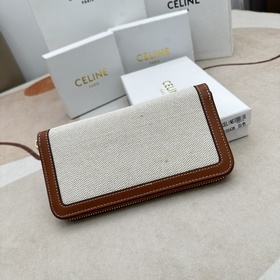 TRIOMPHE CUIR Кошелек с большой молнией, ткань и натуральная теля