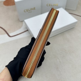 TRIOMPHE CUIR Кошелек с большой молнией, ткань и натуральная теля
