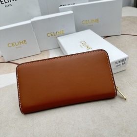 TRIOMPHE CUIR Большой кошелек на молнии, из гладкой телячьей кожи