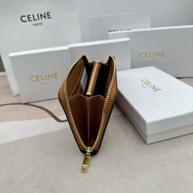 TRIOMPHE CUIR Большой кошелек на молнии, из гладкой телячьей кожи