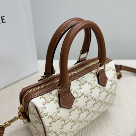 Подлинный продукт Новинка CELINE Кожаная сумка-бостон с небольши