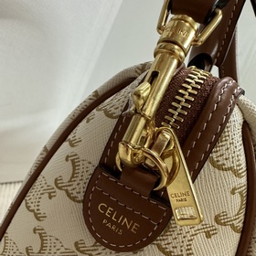 Подлинный продукт Новинка CELINE Кожаная сумка-бостон с небольши